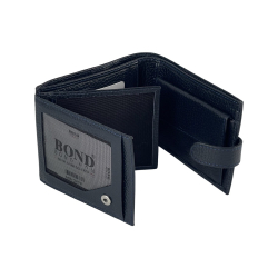 Гаманець чоловічий шкіряний Bond 529-1170 темно-синій