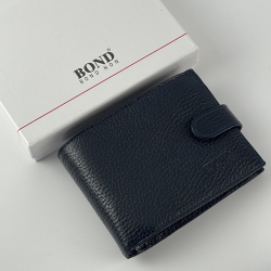 Гаманець чоловічий шкіряний Bond 529-1170 темно-синій