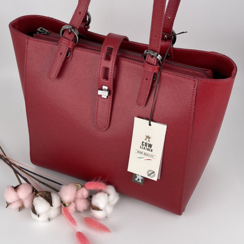 Сумка женская кожаная Genuine Leather 05415 PL08 винная