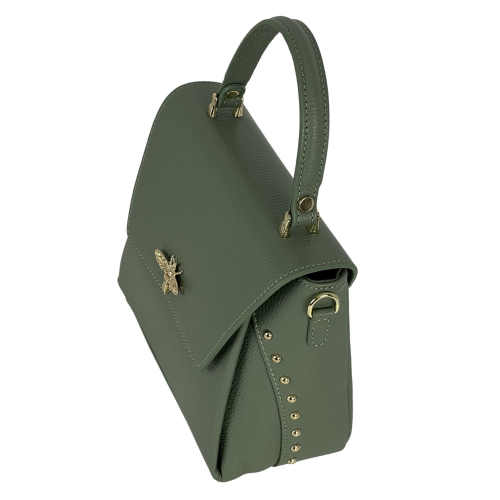 Сумка жіноча шкіряна Genuine Leather 1053 м'ятна​