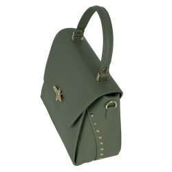 Сумка жіноча шкіряна Genuine Leather 1053 м'ятна​