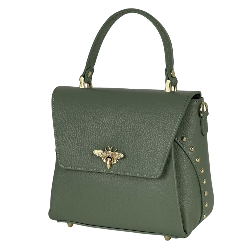 Сумка жіноча шкіряна Genuine Leather 1053 м'ятна​