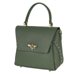 Сумка жіноча шкіряна Genuine Leather 1053 м'ятна​