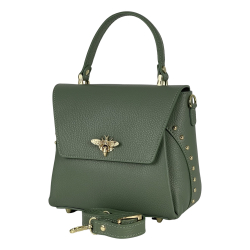 Сумка жіноча шкіряна Genuine Leather 1053 м'ятна​