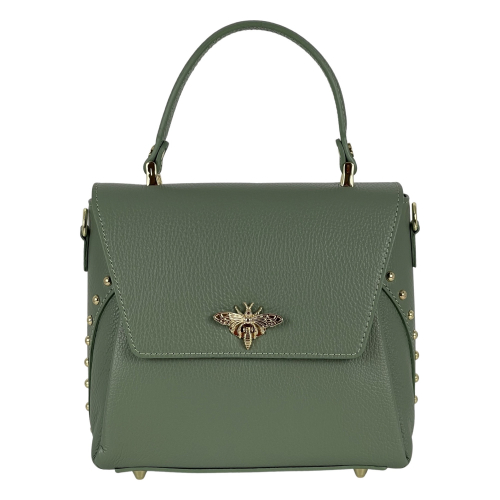 Сумка жіноча шкіряна Genuine Leather 1053 м'ятна​