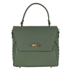 Сумка жіноча шкіряна Genuine Leather 1053 м'ятна​