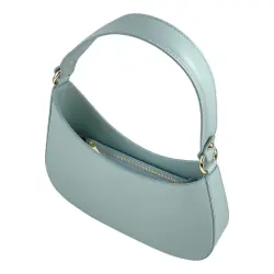 Сумка жіноча шкіряна Genuine Leather 854500025 блідо-бірюзова