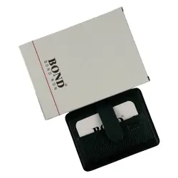 Кошелек картхолдер кожаный Bond Non 132-1005 темно-зеленый