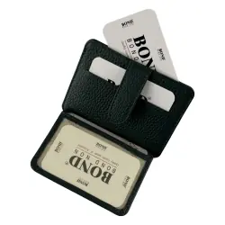 Кошелек картхолдер кожаный Bond Non 132-1005 темно-зеленый