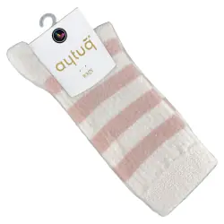 Носки женские Aytug 48003 высокие молочные с бежевым Size 36-40