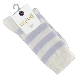 Носки женские Aytug 48003 высокие молочные с голубым Size 36-40