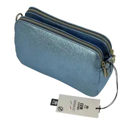 Сумка жіноча шкіряна Genuine Leather 05931 DL92 блакитна