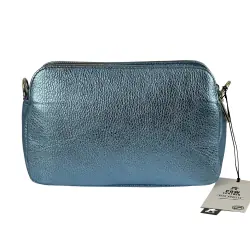 Сумка жіноча шкіряна Genuine Leather 05931 DL92 блакитна