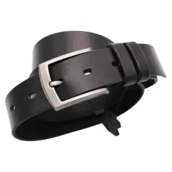 Ремень мужской кожаный Кремень 01.40.77.16 черный 120 см