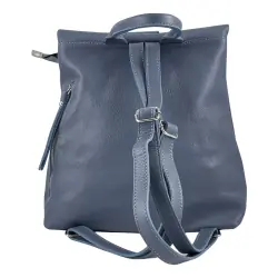 Рюкзак жіночий шкіряний Genuine Leather 638301 блакитний