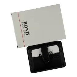 Кошелек картхолдер кожаный Bond Non 132-5 серый