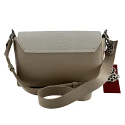 Сумка женская кожаная Vito Torelli 1049 3043/4034/1213 бежевая с питоном и леопардом
