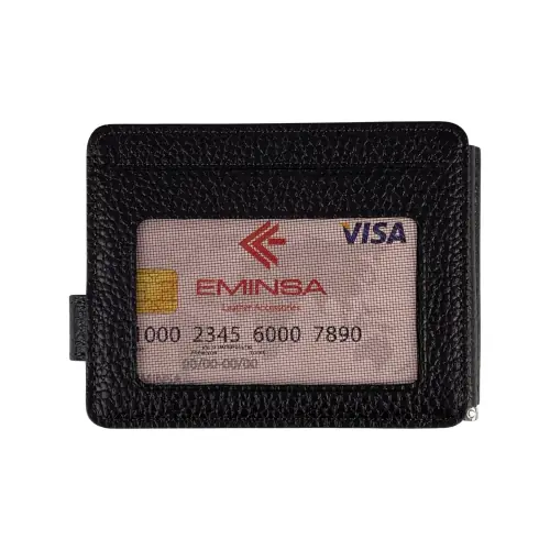 Кошелек-зажим для денег мужской кожаный Eminsa 1124 18-3/19-3 темно-коричневый