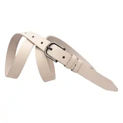 Ремінь жіночий шкіряний Кремінь 05.25.00.86 молочний 110 см