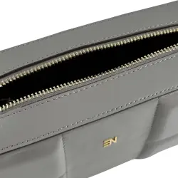 Сумка крос-боді жіноча шкіряна Enzo Nori EN1051-S3 сіра
