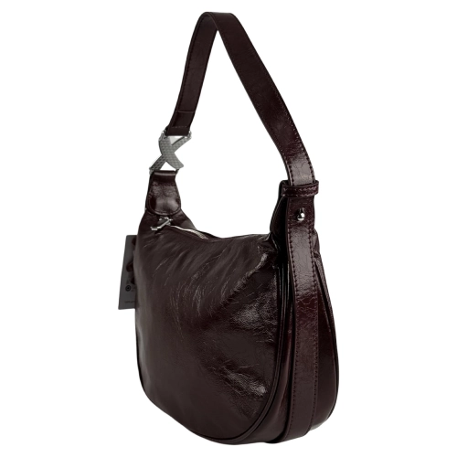 Сумка женская кожаная лакированная Bags4Life 55612 бордовая