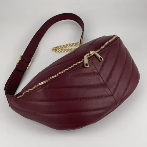 Сумка кросс-боди женская кожаная Genuine Leather 1035 винная