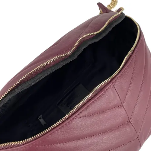 Сумка кросс-боди женская кожаная Genuine Leather 1035 винная