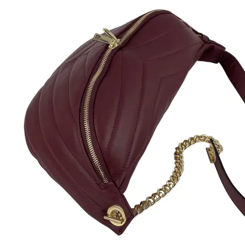 Сумка кросс-боди женская кожаная Genuine Leather 1035 винная