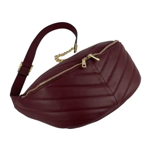 Сумка кросс-боди женская кожаная Genuine Leather 1035 винная