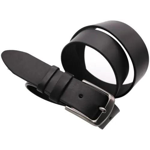 Ремінь чоловічий шкіряний Кремінь 01.40.00.156 чорний 120 см