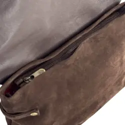 Сумка-конверт женская замшевая Vittorio Safino VSL 188 коричневая