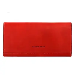 Кошелек женский кожаный Grande Pelle Festa 513160 красный (кожа Crazy Horse)