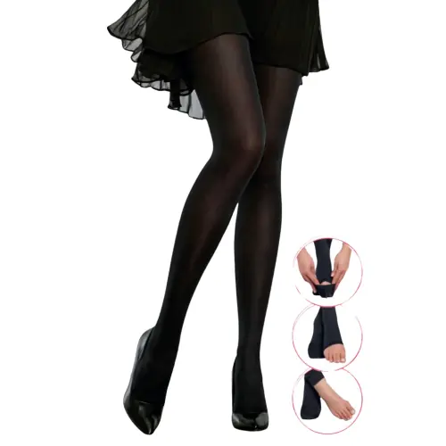 Колготки женские с открывающимся носочком Penti Pratik 70 DEN 500 черные Size 4-XL
