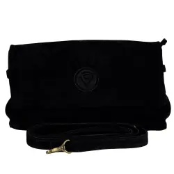 Сумка-конверт женская замшевая Vittorio Safino VSL 188 черная