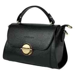 Сумка женская кожаная Tony Bellucci 0551-281 черная (золотая фурнитура)