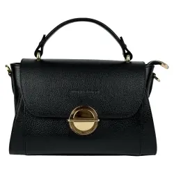 Сумка женская кожаная Tony Bellucci 0551-281 черная (золотая фурнитура)