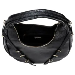 Сумка-хобо жіноча шкіряна Tony Bellucci 0953-281 чорна 