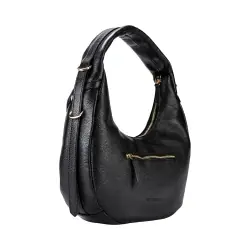 Сумка-хобо жіноча шкіряна Tony Bellucci 0953-281 чорна 
