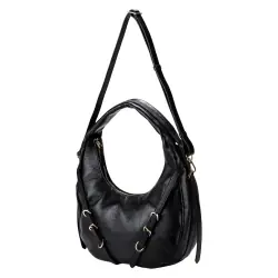 Сумка-хобо жіноча шкіряна Tony Bellucci 0953-281 чорна 