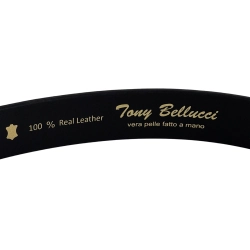 Ремень женский кожаный Tony Bellucci TWK-901-1 черный (пряжка золото) 110 см