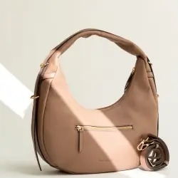 Сумка-хобо жіноча шкіряна Tony Bellucci 0953-205 пудра