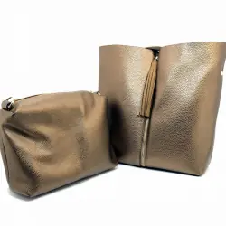 Сумка жіноча Vienca B1759 темно-золотиста