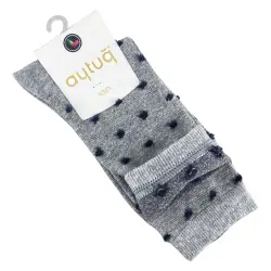 Носки женские Aytug Cotton 41071 высокие серые Size 36-40