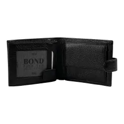 Кошелек мужской кожаный Bond 592-281 черный