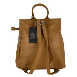 Рюкзак жіночий шкіряний Genuine Leather 638301 гірчичний​
