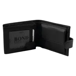 Кошелек мужской кожаный Bond 592-1 черный 