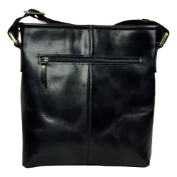 Сумка мужская кожаная через плечо Vittorio Safino VS 013 черная Кентукки