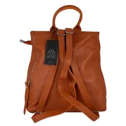 ​Рюкзак жіночий шкіряний Genuine Leather 638301 помаранчевий​