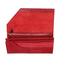 Кошелек женский кожаный Grande Pelle Festa 513660 красный (кожа глянцевая)