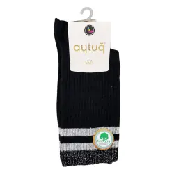 Носки женские Aytug Cotton 41077 высокие черные Size 36-40